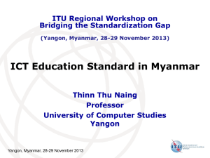ICT Education Standard in Myanmar