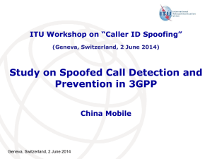 Study on Spoofed Call Detection and Prevention in 3GPP China Mobile