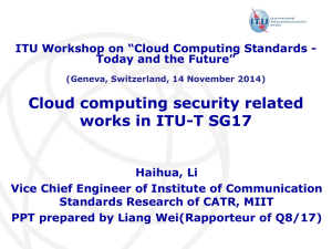 Cloud computing security related works in ITU-T SG17