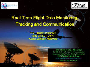 Real Time Flight Data Monitoring, Tracking and Communication ITU - Expert Dialogue