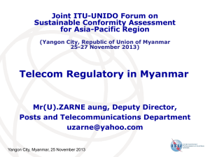 Telecom Regulatory in Myanmar