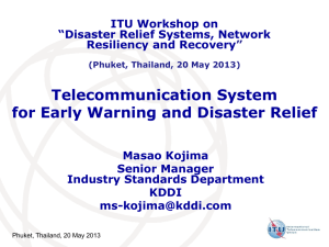 Telecommunication System for Early Warning and Disaster Relief