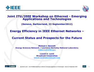 Joint ITU/IEEE Workshop on Ethernet - Emerging Applications and Technologies