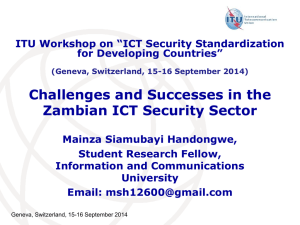 Challenges and Successes in the Zambian ICT Security Sector