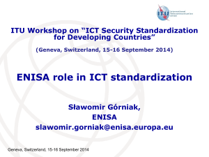ENISA role in ICT standardization