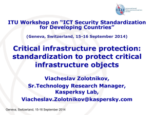 Critical infrastructure protection: standardization to protect critical infrastructure objects
