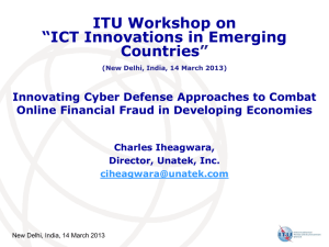 ITU Workshop on “ICT Innovations in Emerging Countries ”