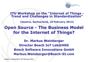 ITU Workshop on the “Internet of Things -