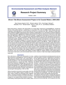Research Project Summary Environmental Assessment and Risk Analysis Element October, 2003