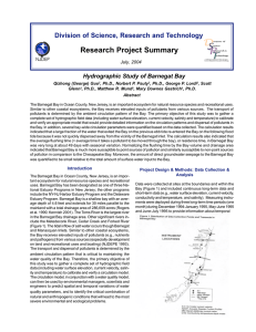 Research Project Summary Division of Science, Research and Technology