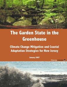The Garden State in the Greenhouse Climate Change Mitigation and Coastal
