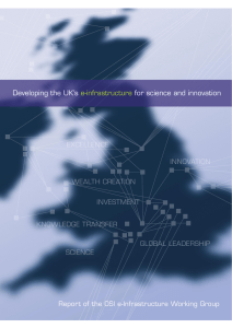 Developing the UK’s for science and innovation e-infrastructure