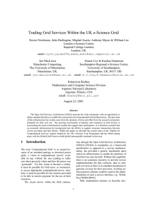 Trading Grid Services Within the UK e-Science Grid