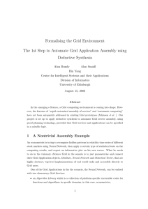Formalising the Grid Environment Deductive Synthesis