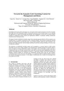 Towards the Semantic Grid: Enriching Content for Management and Reuse