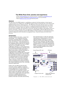 The White Rose Grid: practice and experience