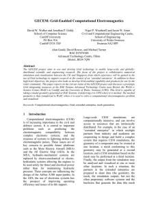 GECEM: Grid-Enabled Computational Electromagnetics