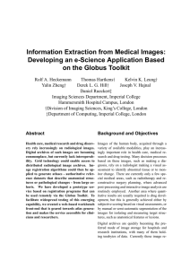 Information Extraction from Medical Images: Developing an e-Science Application Based