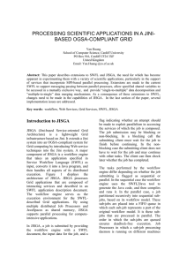 PROCESSING SCIENTIFIC APPLICATIONS IN A JINI- BASED OGSA-COMPLIANT GRID