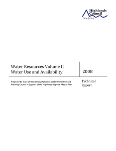 Water Resources Volume II 2008  Water Use and Availability Technical 