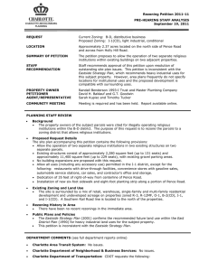 Rezoning Petition 2011-11 PRE-HEARING STAFF ANALYSIS September 19, 2011