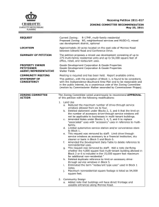 Rezoning Petition 2011-017 ZONING COMMITTEE RECOMMENDATION May 25, 2011