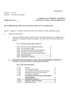 Revised 5-4-11 AN ORDINANCE AMENDING APPENDIX A ORDINANCE NO. ______