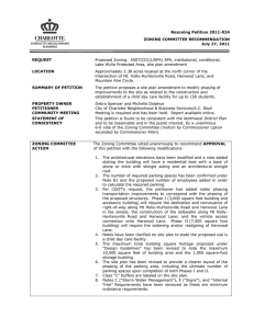 Rezoning Petition 2011-024 ZONING COMMITTEE RECOMMENDATION July 27, 2011