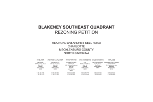 BLAKENEY SOUTHEAST QUADRANT REZONING PETITION REA ROAD and ARDREY KELL ROAD CHARLOTTE
