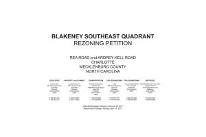 BLAKENEY SOUTHEAST QUADRANT REZONING PETITION REA ROAD and ARDREY KELL ROAD CHARLOTTE