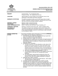 Rezoning Petition 2011-027 ZONING COMMITTEE RECOMMENDATION May 25, 2011