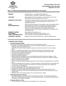 Rezoning Petition 2011-033 PRE-HEARING STAFF ANALYSIS September 19, 2011