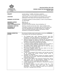 Rezoning Petition 2011-035 ZONING COMMITTEE RECOMMENDATION July 27, 2011