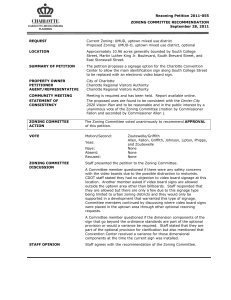 Rezoning Petition 2011-055 ZONING COMMITTEE RECOMMENDATION September 28, 2011