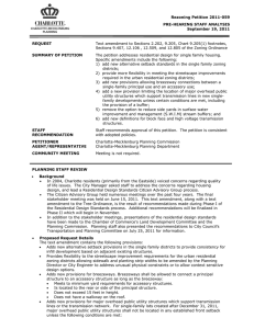 Rezoning Petition 2011-059 PRE-HEARING STAFF ANALYSIS September 19, 2011 REQUEST