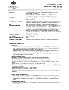 Rezoning Petition 2011-061 PRE-HEARING STAFF ANALYSIS October 17, 2011