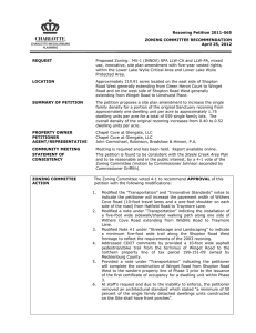 Rezoning Petition 2011-065 ZONING COMMITTEE RECOMMENDATION April 25, 2012