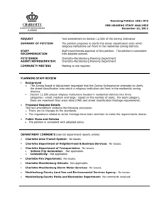 Rezoning Petition 2011-075 PRE-HEARING STAFF ANALYSIS December 12, 2011