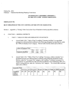 Petition No.  2012- Petitioner:  Charlotte-Mecklenburg Planning Commission