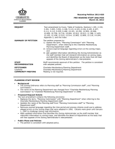 Rezoning Petition 2012-020 PRE-HEARING STAFF ANALYSIS March 19, 2012