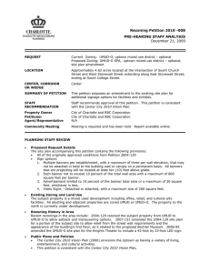   Rezoning Petition 2010 -008  PRE-HEARING STAFF ANALYSIS