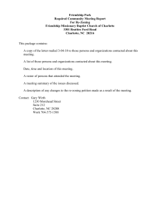 Friendship Park Required Community Meeting Report For Re-Zoning