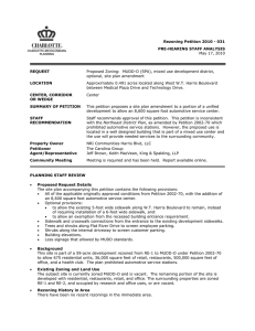 Proposed Zoning:  MUDD-O (SPA), mixed use development district,