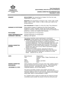 Text Amendments 2010-074SUB, 2010-073 and Tree Ordinance ZONING COMMITTEE RECOMMENDATION December 6, 2010