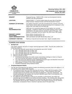 Rezoning Petition 2011-003 PRE-HEARING STAFF ANALYSIS January 18, 2011