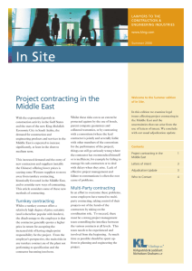 In Site Project contracting in the Middle East LAWYERS TO THE