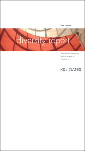 diversity report 2009 – Volume 1 The publication highlighting diversity initiatives at