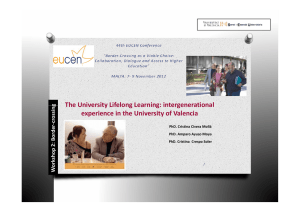 The University Lifelong Learning: intergenerational The University Lifelong Learning: intergenerational 
