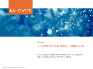 UK Employment Law Update – October 2015