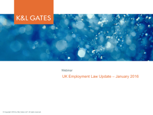 UK Employment Law Update – January 2016 Webinar